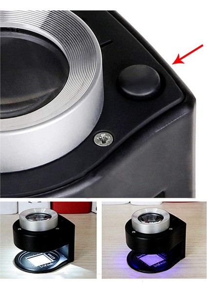 2pcs 30X Ölçekli Masaüstü Büyüteç 3 LED Mini Elle Taşınır Büyüteç Büyüteçli Cam Çift Optik Cam Kuyumcu Loupe (Yurt Dışından) fırsatları