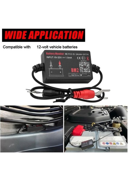 Bm2 Pil Monitör Test Cihazı 12V Pil Monitör Bluetooth 4 0 Araç Pil Analizör Şarj Kranking Test Voltaj Test Cihazı (Yurt Dışından) modelleri