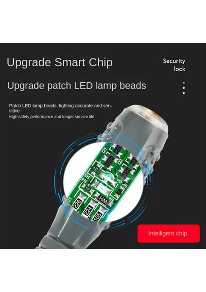 Elektrikçi Özel Elektrik Kalemi Tel Kırılmasını Tespit Etmek Renk Işığı Çok Fonksiyonlu Akıllı Indüksiyon Testi Düz (Yurt Dışından)