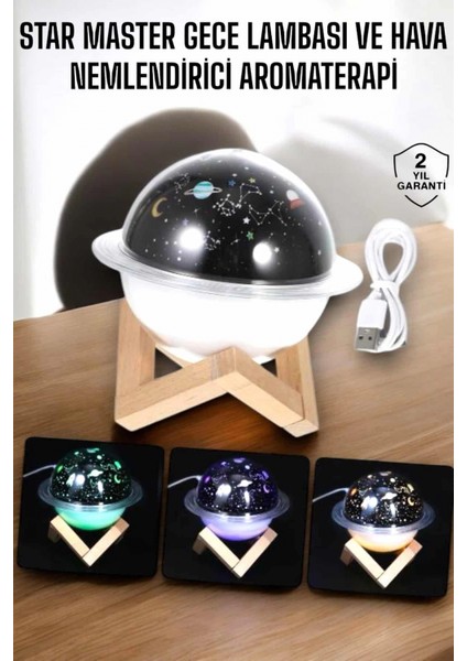 Aromaterapi Hava Nemlendirici Masa ve Gece Lambası