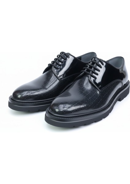 GR0443 Hakiki Rugan Deri Özel Lazer Üretim Yüksek Eva Taban Klasik Spor Ayakkabı