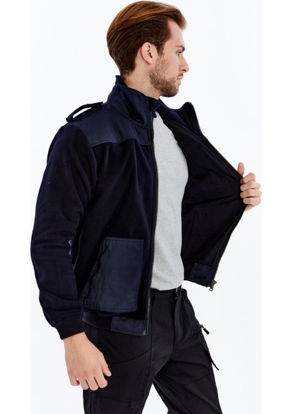 Erkek Polar Ceket Tam Fermuarlı 7 Cepli Siyah S-Gard Model fiyatları