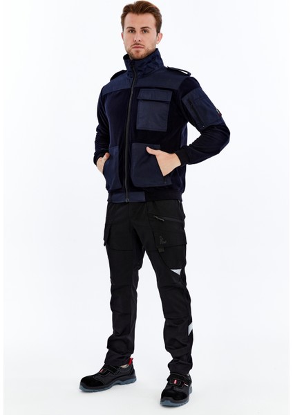 Erkek Polar Ceket Tam Fermuarlı 7 Cepli Siyah S-Gard Model fırsatları