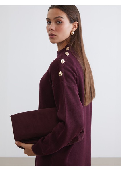 Yeni Sezon Dik Yaka Kadın Triko Tunik