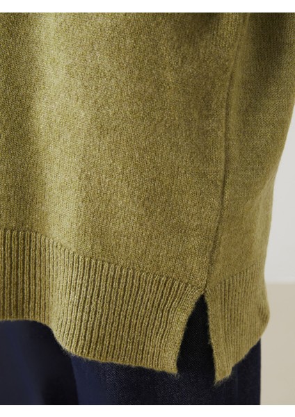 Yeni Sezon Bisiklet Yaka Oversize Kadın Triko Tunik modelleri