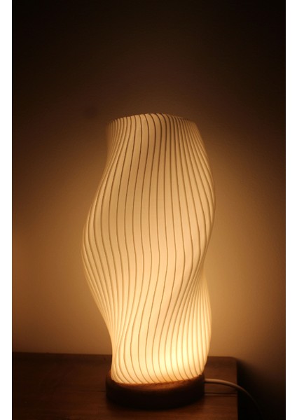 Modern Dalga Form Masa Lambası – 3D Baskı Pla Dekor fiyatları