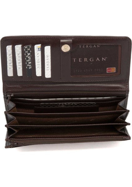 Kahve Hakiki Deri Kadın Cüzdan - S1CB00005584-B07