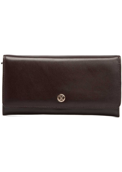 Kahve Hakiki Deri Kadın Cüzdan - S1CB00005584-B07