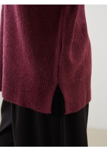 Yeni Sezon Bisiklet Yaka Oversize Kadın Triko Tunik modelleri