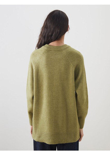 Yeni Sezon Bisiklet Yaka Oversize Kadın Triko Tunik fırsatları