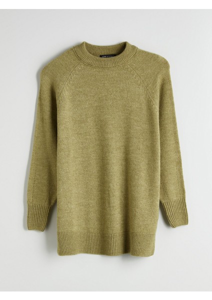 Yeni Sezon Bisiklet Yaka Oversize Kadın Triko Tunik indirimleri