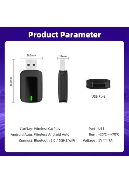 Kablosuz Carplay Android Otomatik Kablosuz Araç Adaptörü Akıllı Mini Kutu Fişi ve 1 Araba Ai Kutusu (Yurt Dışından) fiyatları
