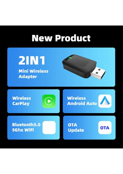 Kablosuz Carplay Android Otomatik Kablosuz Araç Adaptörü Akıllı Mini Kutu Fişi ve 1 Araba Ai Kutusu (Yurt Dışından) fırsatları