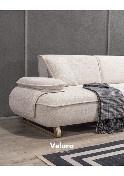 Vista Sırt Mekanizmalı Üçlü Kanepe & 3'lü Koltuk - Krem fırsatları