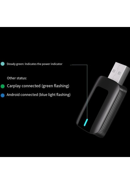 Kablosuz Adaptör Carplay Android Auto 2in1 Akıllı Dongle Fiş ve Oynat Araba Radyosu Kablosuz Adaptöre Kablolu (Yurt Dışından) modelleri