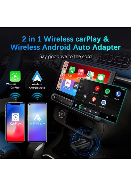 Kablosuz Adaptör Carplay Android Auto 2in1 Akıllı Dongle Fiş ve Oynat Araba Radyosu Kablosuz Adaptöre Kablolu (Yurt Dışından) indirimleri