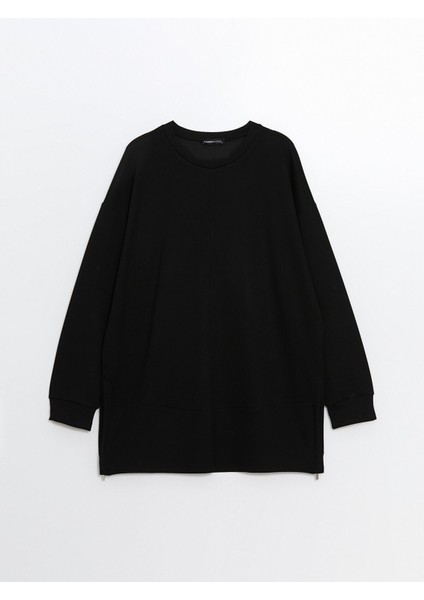 Yeni Sezon Bisiklet Yaka Düz Uzun Kollu Kadın Tunik indirimleri