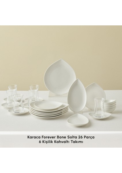 Forever Bone Solta 26 Parça 6 Kişilik Kahvaltı Takımı modelleri