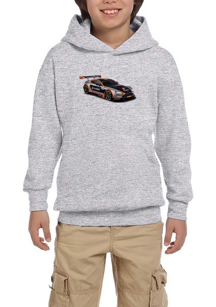 Aston Martin Vantage Gri Çocuk Kapşonlu Sweatshirt
