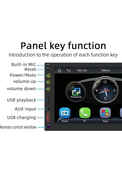 Araba Radyosu Multimedya Oyuncu Araba Oynatıcı 7 Inç Ekran Radyo Araba Mp5 (Yurt Dışından) modelleri