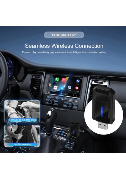 2&#39 De 1 Kablosuz Carplay Adaptörü ve Android Otomatik Kablosuz Carplay Adaptörü Tip-C USB Fiş ve Oynat Kablosuz Carplay Adaptörü (Yurt Dışından) modelleri