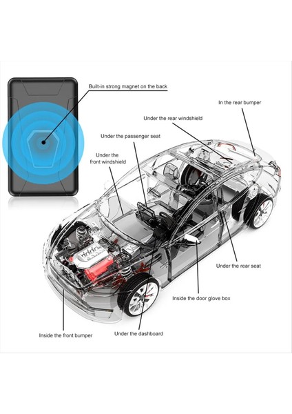 Pg-10 Mini Araba Gps Tracker Aracı Gps Bulucu Pet Pet Çocuk Anti-Lost Izleme Cihazı Uygulama Kontrol Ses Kaydı (B) (Yurt Dışından) modelleri