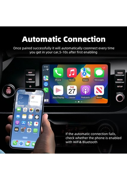 Android Otomatik Adaptör Aı Akıllı Kutu Araba Akıllı Sistemler Için 2in1 Kablosuz Carplay Dongle Kablosuz (Yurt Dışından) fırsatları