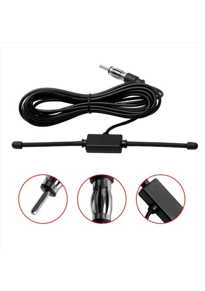 1x Siyah Evrensel Araba Tekne Stereo Am Fm Dipol Anten Yapıştırıcı Montaj Cam Anten Radyo Anteni (Yurt Dışından) indirimleri