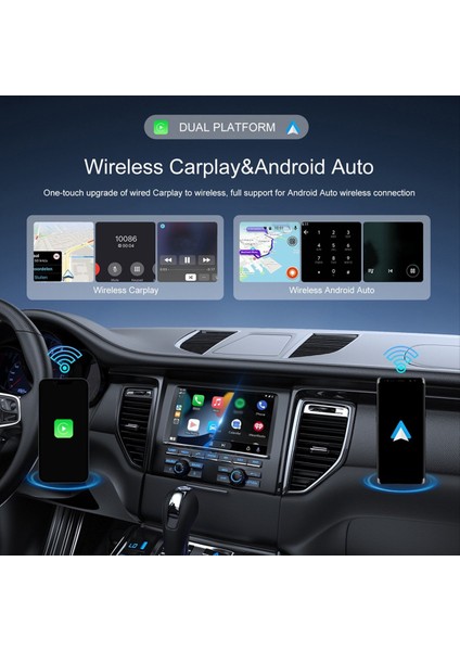 2&#39 De 1 Kablosuz Carplay Adaptörü Android Otomatik Kutusu Kablolu Kablosuz Dongle Aı Kutusuna Dönüştürün Wifi Fiş ve Oynat Bluetooth (Yurt Dışından) indirimleri