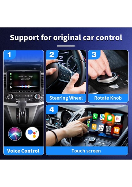 2in1 Aı Akıllı Kutu Araba Akıllı Sistemler Kablosuz Carplay Dongle Kablosuz Android Otomatik Adaptör Siyah (Yurt Dışından) fiyatları