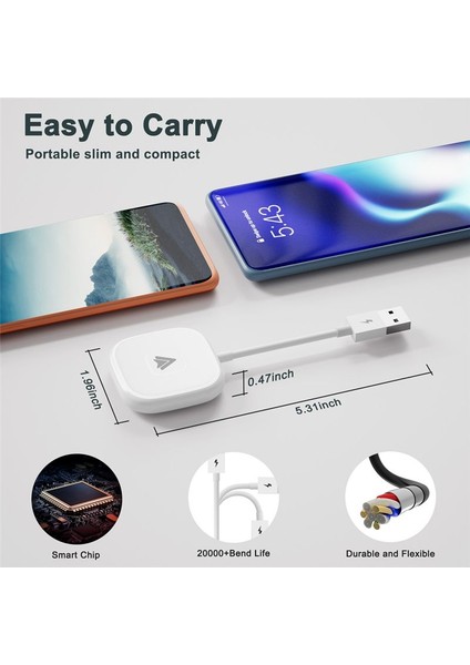 Kablosuz Android Otomatik Adaptör Kablosuz Android Auto Dongle Android Otomatik Kablosuz Adaptör Tak ve Oynatma (Yurt Dışından) fırsatları