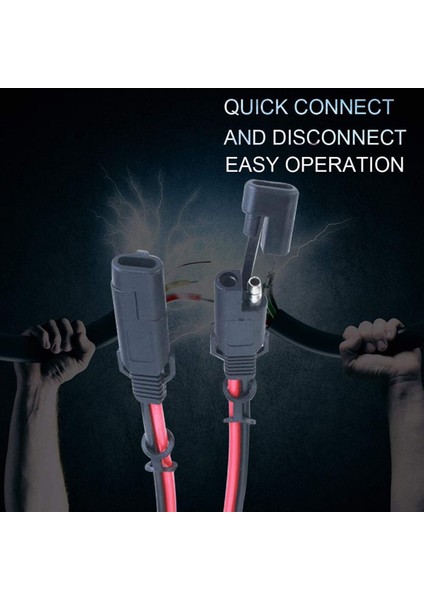 4pcs 6 5 Feet 14AWG Sae - Sae Uzatma Kablosu Hızlı Bağlantı Kesdan Kablo Defness Dc Konektör Kablosu Toz Kapağı (Yurt Dışından) modelleri