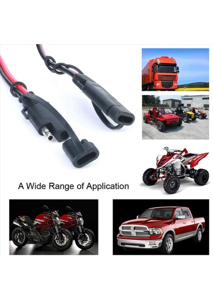 4pcs 6 5 Feet 14AWG Sae - Sae Uzatma Kablosu Hızlı Bağlantı Kesdan Kablo Defness Dc Konektör Kablosu Toz Kapağı (Yurt Dışından) indirimleri