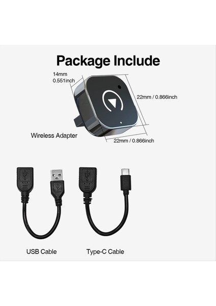 Android 2 Için Carplay Kutusu 2 In1 Kablosuz Aı Kutusuna Kablosuz Kablosuz Kablosuz Volvo Benz Mg Kıa (Yurt Dışından) modelleri