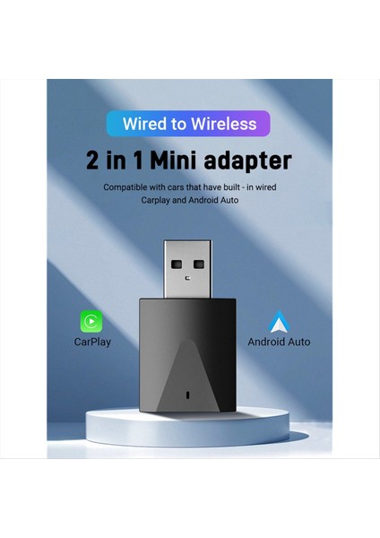 Kablosuz Carplay ve Android Otomatik Adaptörü Ota Güncellemeleri Tak ve Oynat Mini Kutu Bluetooth/wifi Bağlantısı (Yurt Dışından) modelleri