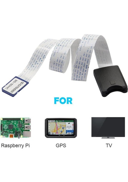 48CM Sd Kart - Sd Kart Uzatma Uzatma Kablosu Sdhc 4 8 16 32 GB Sdxc/raspberry Pi/arduino Gps Tv Sdxc ile Uyumlu (Yurt Dışından) modelleri