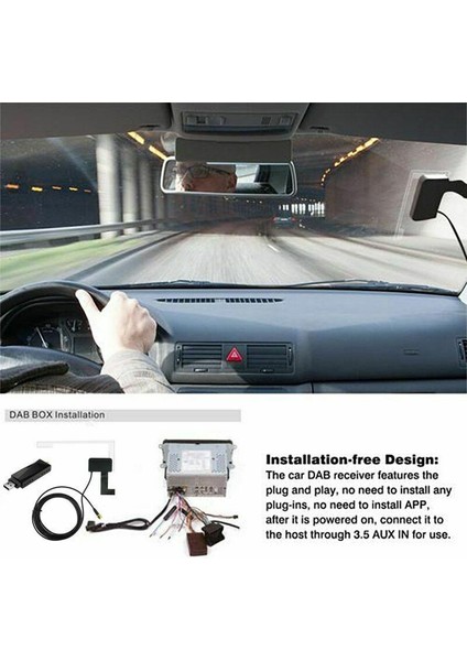 Araba Anteninde Radyo Alıcısı Dijital Dab+ Adaptör Aux Tuner Kutusu Ses USB Anten Anten Anten Kod Çözme Radyoları (Yurt Dışından) modelleri