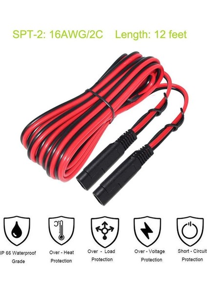 3pcs 6 5 Feet 14AWG Sae - Sae Uzatma Kablosu Hızlı Bağlantı Kesdan Kablo Defention Dc Konektör Kablosu Fişi (Yurt Dışından) modelleri
