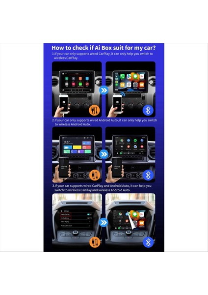 Araba Aı Kutusu 2-1-1 Kablosuz Android Otomatik Carplay Adaptörü Akıllı Araba Aı Kutu Kablosuz Kablosuz Carplay Kablolu Carplay (Yurt Dışından) indirimleri