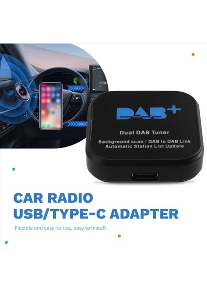 Avrupa Android Araba Radyosu Usb/type-C Adaptör Stereo Dab Alıcı Otomatik Istasyon Listesi Güncellemesi Için Dab+ Anten (Yurt Dışından) fırsatları