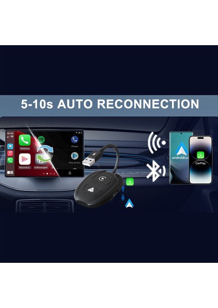 Araba Kablosuz Carplay &amp Android Otomatik Kutu 2in1 Kablosuz Dongle Fişine ve Oynatılmış Carplay Android Otomatik Adaptör Aı Kutusu (Yurt Dışından) modelleri