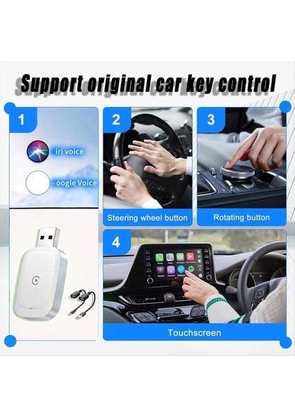 Kablosuz Carplay Android Otomatik Adaptörü Kablolu Carplay&#39 I Kablosuz&#39 A Yükseltmesi Kolay Mini Carplay Adaptörünü Tak ve Çalıştırın ve Oynatın (Yurt Dışından) fırsatları