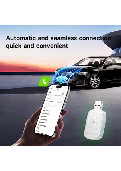 Kablosuz Carplay Android Otomatik Adaptörü Kablolu Carplay&#39 I Kablosuz&#39 A Yükseltmesi Kolay Mini Carplay Adaptörünü Tak ve Çalıştırın ve Oynatın (Yurt Dışından) indirimleri