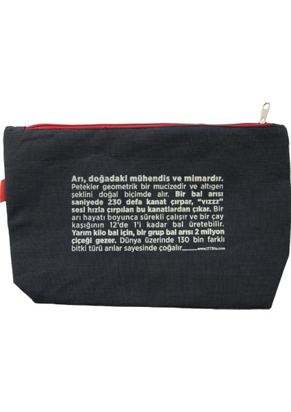 1773 İTÜ Save The BEES Kozmetik Çantası Antrasit fırsatları