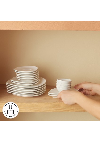 Forever Bone Solta 26 Parça 6 Kişilik Kahvaltı Takımı