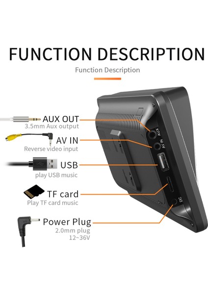 7 Inç Taşınabilir Kablosuz Carplay Ekran Carplay Mp5 Araba Mp5 Oyuncu Gps Universal Black (Yurt Dışından) fırsatları