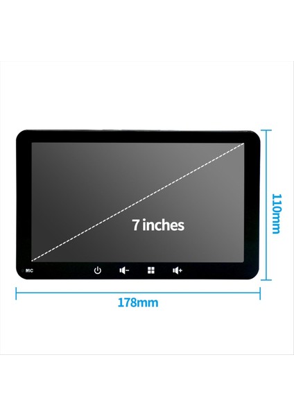 7inch Araba Kapasitif Dokunmatik Navigasyon Ekranı Kablosuz Carplay &amp Android Otomatik Araba Taşınabilir Multimedya Oynatıcı (Yurt Dışından) fiyatları