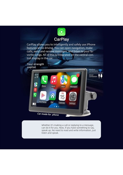 7 Inç Kablosuz Carplay Android Otomatik Oyuncu Araba Gps Navigasyon Cep Telefonu Arabağlantı Multimedya Bluetooth Araba Mp5 (Yurt Dışından) fırsatları