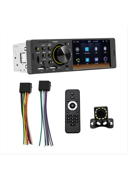 Carplay Android Auto ile Araba Stereo Tek Din 4 Inç Dokunmatik Ekran Mp5 Oynatıcı Bluetooth Fm Ayna Bağlantı Yedek Kamera (Yurt Dışından)