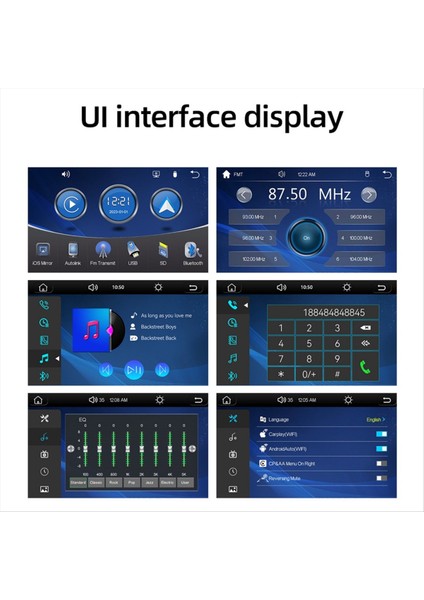 Taşınabilir Kablosuz Carplay &amp Android Otomatik Ekran Gösterge Montajı 7 Inç Dokunmatik Ekran Araba Stereo Bluetooth Fm Araba Radyosu (Yurt Dışından) fiyatları
